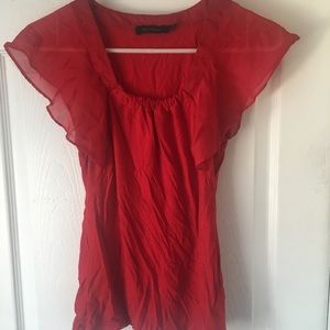 Red sheer T-Shirt. Size small.